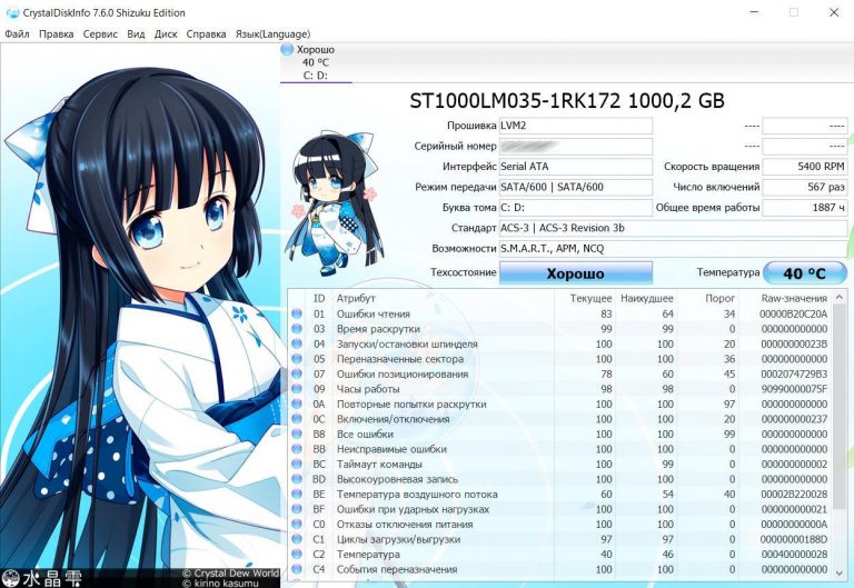 CrystalDiskInfo скачать на русском бесплатно